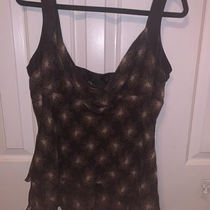 A brown detailed tank top